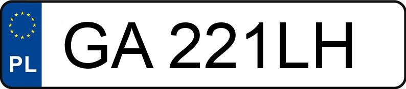 Numer rejestracyjny GA 221LH posiada TOYOTA CAMRY - GA221LH