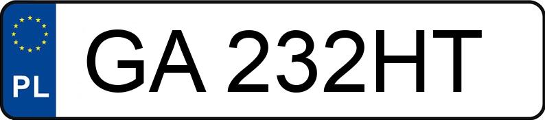 Numer rejestracyjny GA 232HT posiada BMW X6 - GA232HT Numer rejestracyjny GA 232HT posiada BMW X6 - GA232HT