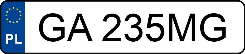 Numer rejestracyjny GA 235MG posiada FORD MONDEO BA7 - GA235MG Numer rejestracyjny GA 235MG posiada FORD MONDEO BA7 - GA235MG