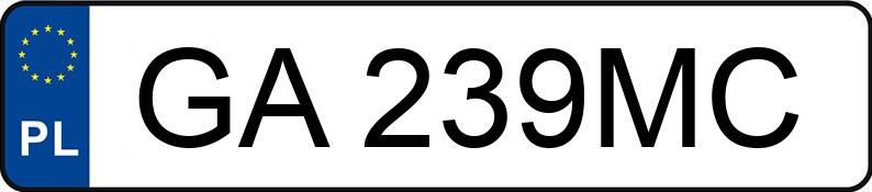 Numer rejestracyjny GA 239MC posiada RENAULT LAGUNA - GA239MC