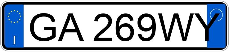 Numer rejestracyjny GA269WY posiada FIAT 500 Numer rejestracyjny GA269WY posiada FIAT 500