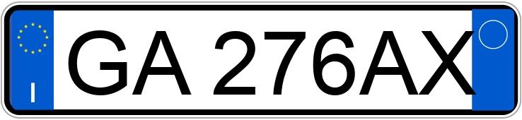 Numer rejestracyjny GA276AX posiada FIAT 500X