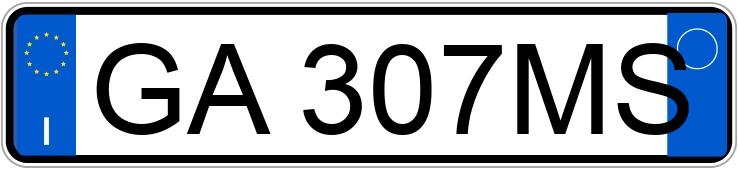 Numer rejestracyjny GA307MS posiada FIAT Panda 3a serie