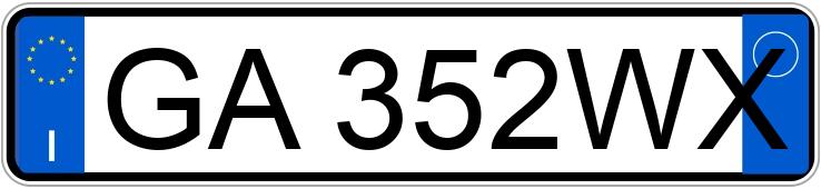 Numer rejestracyjny GA352WX posiada BMW X5