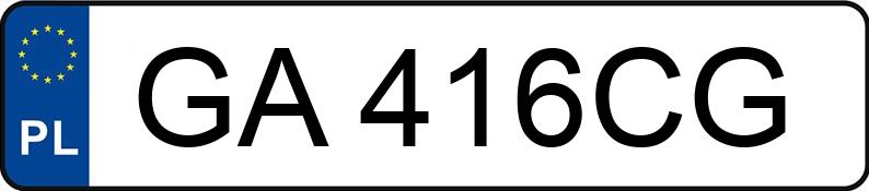 Pirat drogowy w pojeździe o numerach rejestracyjnych GA416CG Pirat drogowy w pojeździe o numerach rejestracyjnych GA416CG