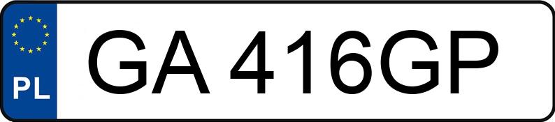 Numer rejestracyjny GA 416GP posiada KIA CEED - GA416GP