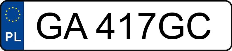 Numer rejestracyjny GA 417GC posiada RENAULT Megane Classic 1.4 MR`99 RT - GA417GC