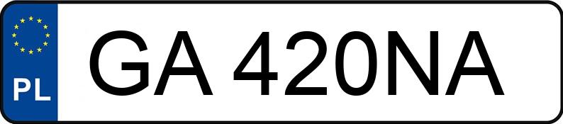 Numer rejestracyjny GA 420NA posiada SKODA OCTAVIA - GA420NA