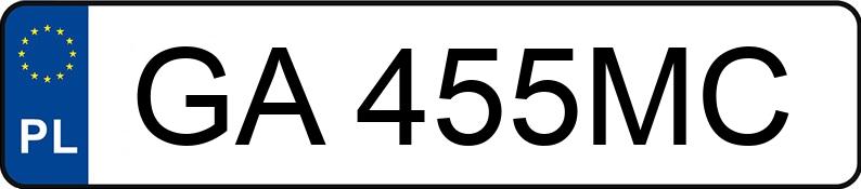 Numer rejestracyjny GA 455MC posiada AUDI A3 - GA455MC