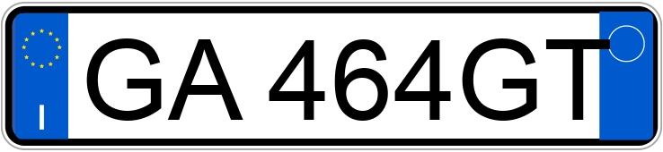 Numer rejestracyjny GA464GT posiada CITROEN C3 3a serie