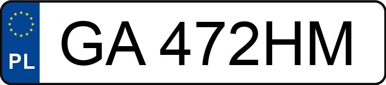 Numer rejestracyjny GA 472HM posiada JAGUAR F-PACE - GA472HM