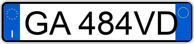 Numer rejestracyjny GA484VD posiada FIAT 500