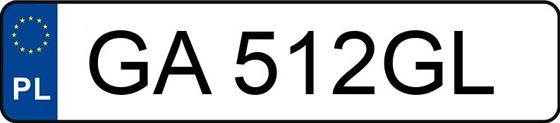 Numer rejestracyjny GA 512GL posiada FORD FIESTA - GA512GL