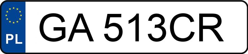 Numer rejestracyjny GA 513CR posiada BMW 540 Diesel MR`16 E6 G30 xDrive Steptronic - GA513CR