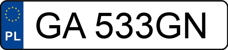 Numer rejestracyjny GA 533GN posiada BMW 320 CI - GA533GN