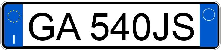 Numer rejestracyjny GA540JS posiada AUDI TT 3a serie Numer rejestracyjny GA540JS posiada AUDI TT 3a serie