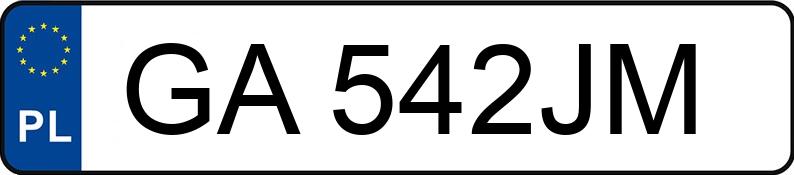 Numer rejestracyjny GA 542JM posiada CITROEN BERLINGO 1.9D - GA542JM Numer rejestracyjny GA 542JM posiada CITROEN BERLINGO 1.9D - GA542JM