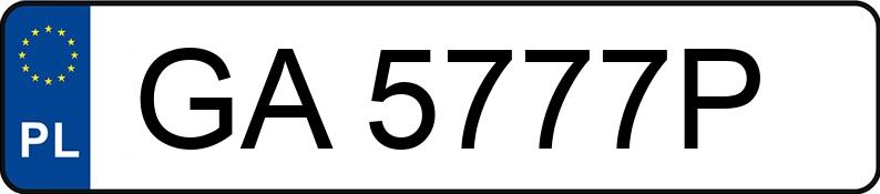 Numer rejestracyjny GA 5777P posiada KIA Venga 1.4 MR`10 E5 M - GA5777P