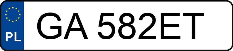 Numer rejestracyjny GA 582ET posiada SKODA SUPERB - GA582ET