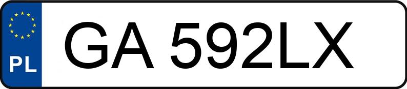 Numer rejestracyjny GA 592LX posiada FORD FOCUS - GA592LX