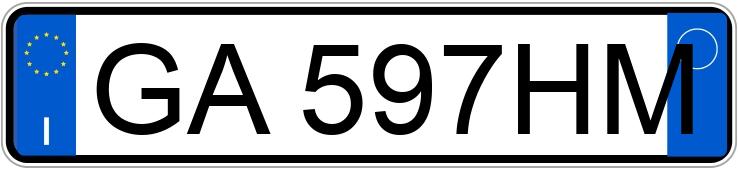 Numer rejestracyjny GA597HM posiada FIAT 500L