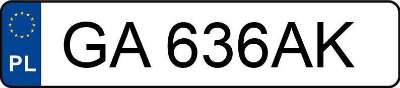 Numer rejestracyjny GA 636AK posiada VOLKSWAGEN TOURAN - GA636AK