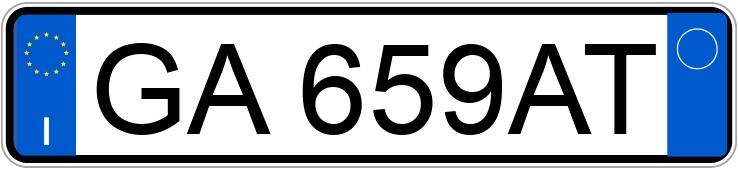 Numer rejestracyjny GA659AT posiada FIAT PANDA