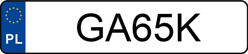 Numer rejestracyjny GA 65K posiada VOLKSWAGEN 1300 - GA65K