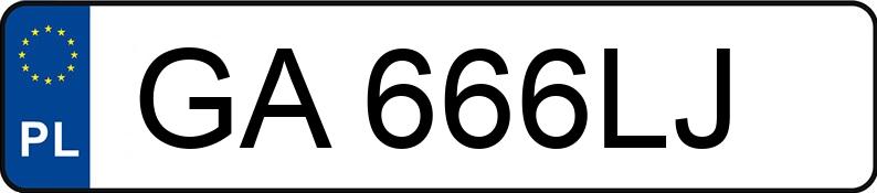 Numer rejestracyjny GA 666LJ posiada MINI CLUBMAN COOPER - GA666LJ