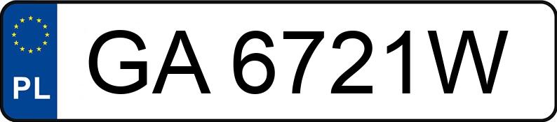 Numer rejestracyjny GA 6721W posiada VOLKSWAGEN CARAVELLE - GA6721W