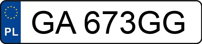 Numer rejestracyjny GA 673GG posiada FORD MONDEO - GA673GG