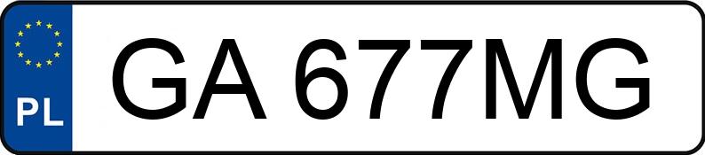 Numer rejestracyjny GA 677MG posiada TOYOTA TOYOTA RAV4 - GA677MG