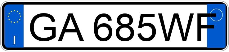 Numer rejestracyjny GA685WF posiada ALFA ROMEO Giulia