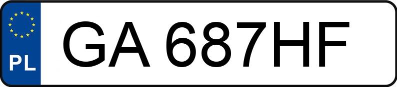 Numer rejestracyjny GA 687HF posiada KIA CEED - GA687HF