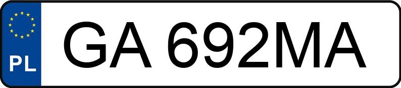 Numer rejestracyjny GA 692MA posiada FIAT Uno 1.4 MR`90 S ie - GA692MA