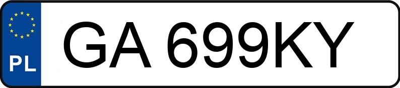 Numer rejestracyjny GA 699KY posiada PORSCHE PANAMERA - GA699KY