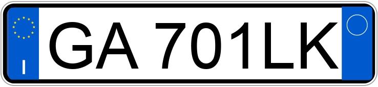 Numer rejestracyjny GA701LK posiada BMW Serie 3