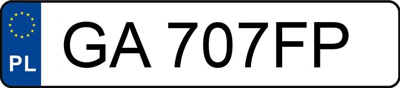 Numer rejestracyjny GA 707FP posiada BMW 520D - GA707FP