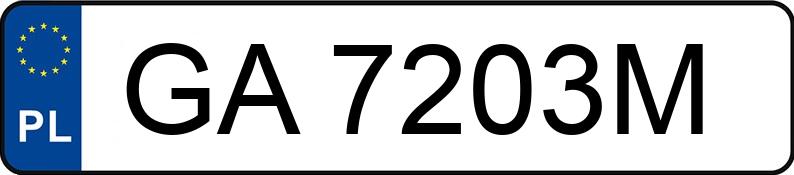 Numer rejestracyjny GA 7203M posiada TOYOTA YARIS - GA7203M Numer rejestracyjny GA 7203M posiada TOYOTA YARIS - GA7203M