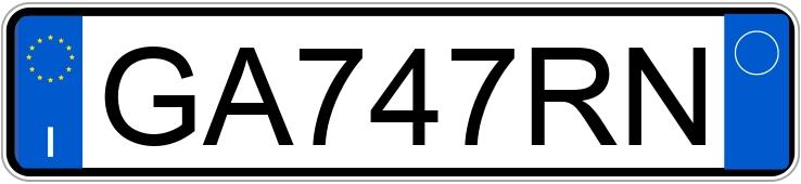 Numer rejestracyjny GA747RN posiada FIAT Panda 3a serie