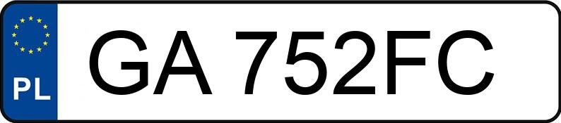 Numer rejestracyjny GA 752FC posiada BMW 520i Kat. MR`95 E39 520i Kat. MR`95 E39 - GA752FC
