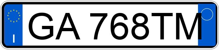 Registreringsnumret GA768TM har FIAT FIAT 500L