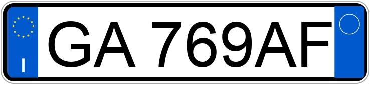 Numer rejestracyjny GA769AF posiada FIAT Panda 3a serie