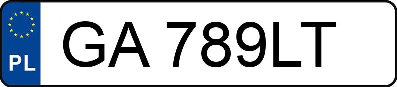 Numer rejestracyjny GA 789LT posiada AUDI A3 LIMOUSINE - GA789LT
