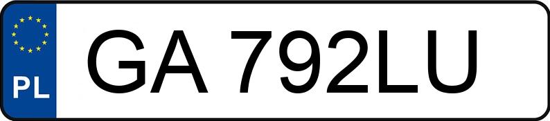 Numer rejestracyjny GA 792LU posiada TOYOTA TOYOTA COROLLA ZE1EE(EU,M) - GA792LU