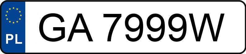 Numer rejestracyjny GA 7999W posiada HYUNDAI IX35 - GA7999W