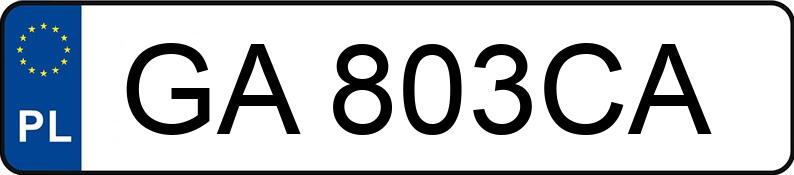 Numer rejestracyjny GA 803CA posiada VOLKSWAGEN TRANSPORTER - GA803CA