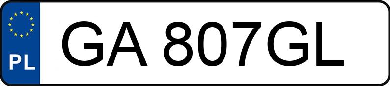 Numer rejestracyjny GA 807GL posiada SKODA OCTAVIA RS - GA807GL Numer rejestracyjny GA 807GL posiada SKODA OCTAVIA RS - GA807GL