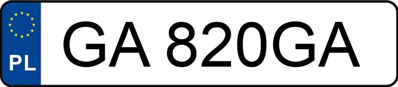 Numer rejestracyjny GA 820GA posiada KIA NIRO - GA820GA Numer rejestracyjny GA 820GA posiada KIA NIRO - GA820GA