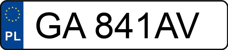 Vejpirat i et køretøj med registreringsnumre GA841AV